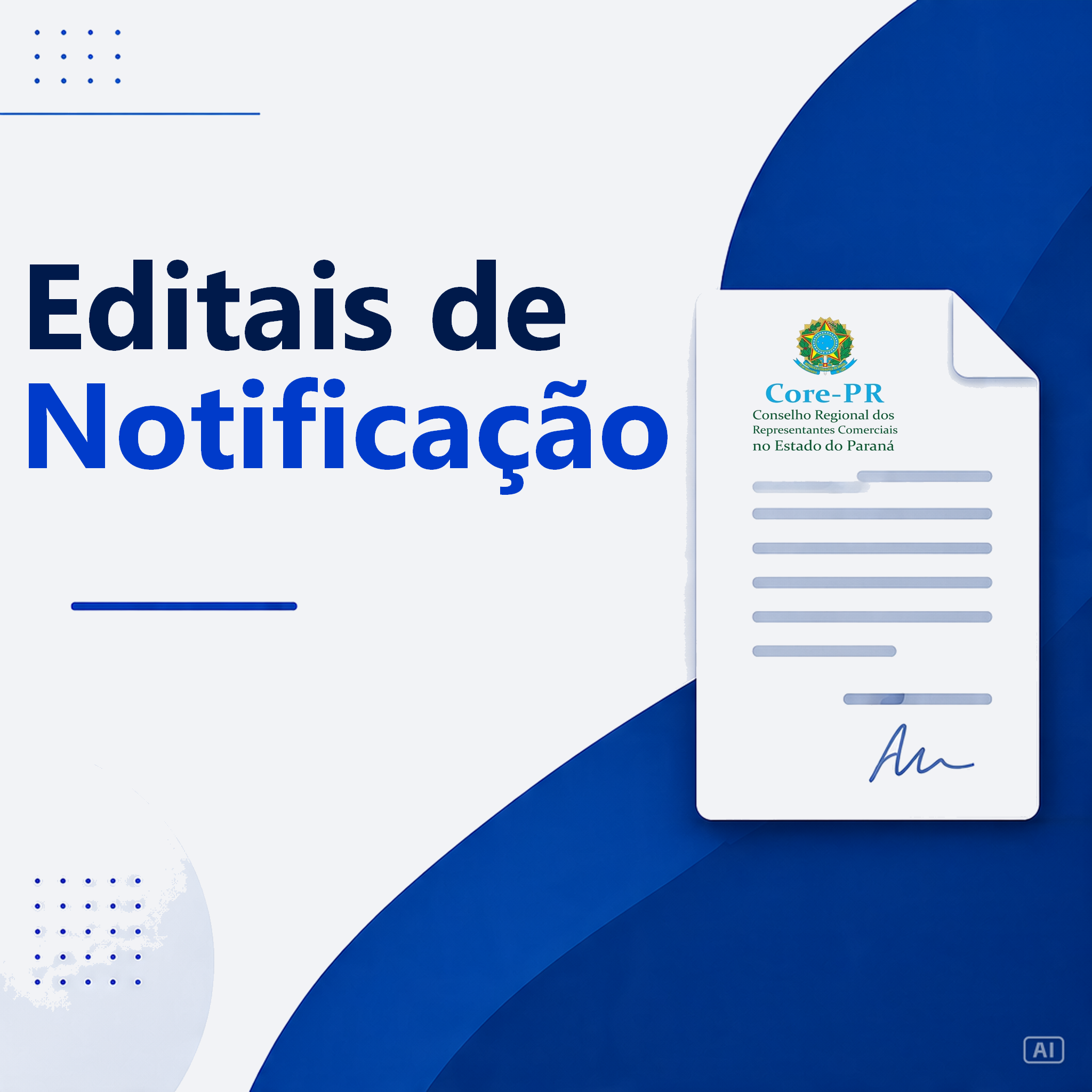 Editais de Notificação | Core PR